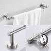 3-Piece Bathroom Hardware Set with Toilet Paper Holder, Towel Ring, Adjustable Towel Bar, Wall Mount Bath Accessory Set RT